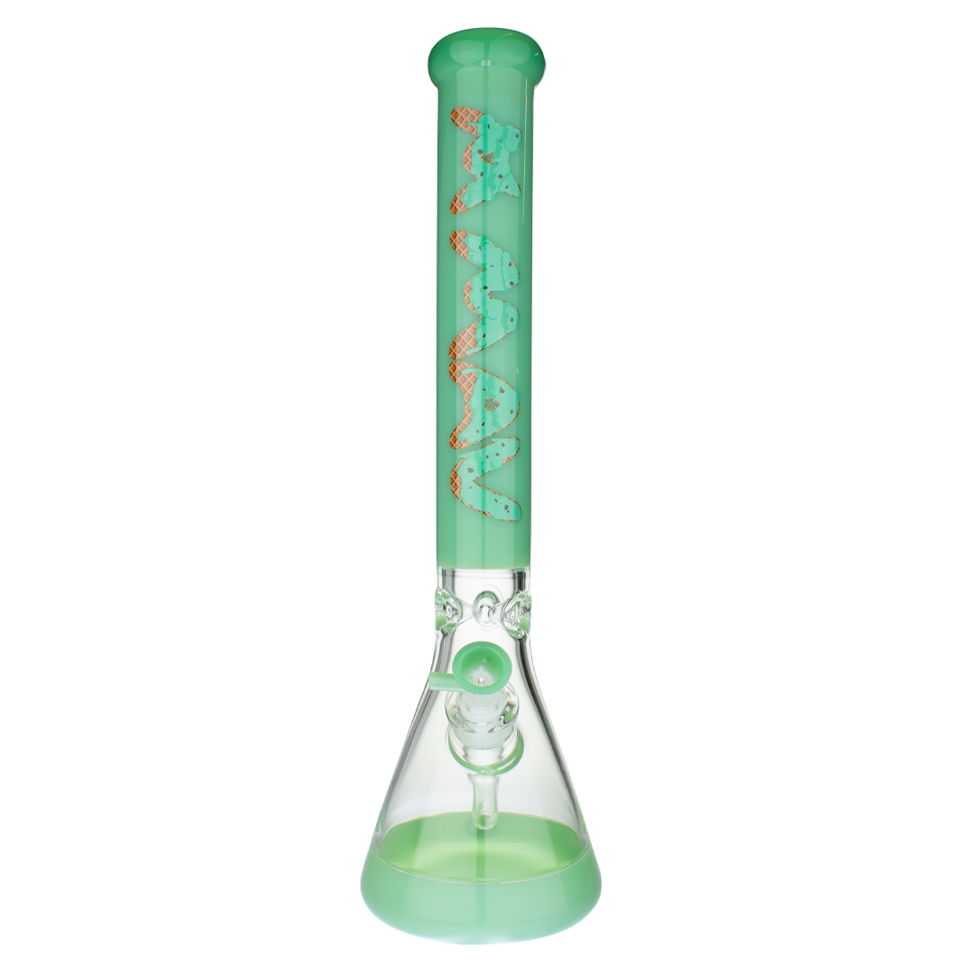 Seafoam Mint Chip Ice Cream 18" Full Color Beaker Bong