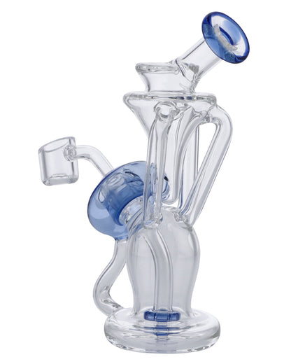 Blue Bent Neck Dab Rig Recycler