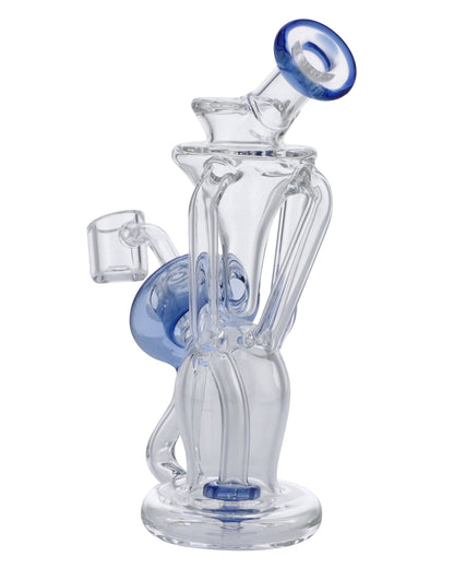 Blue Bent Neck Dab Rig Recycler
