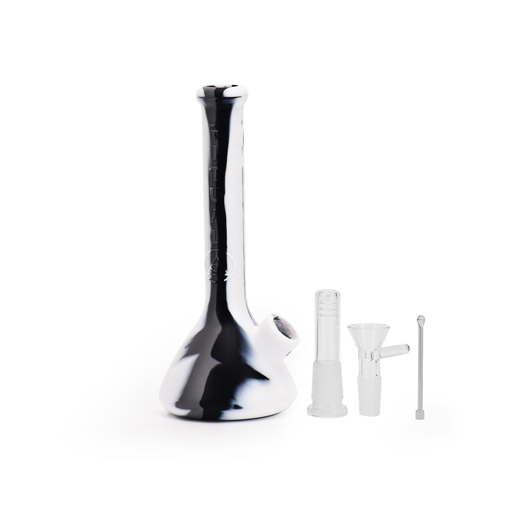 7.5'' Deluxe Silicone Mini Beaker - Marble (Black & White)