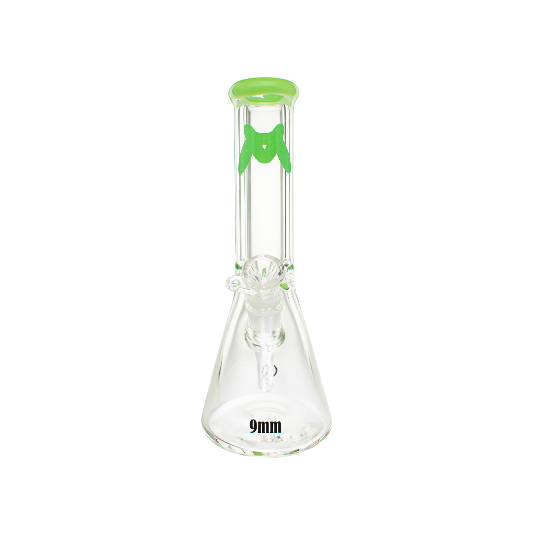 12" x 9mm Classic Beaker Bong Color Accent