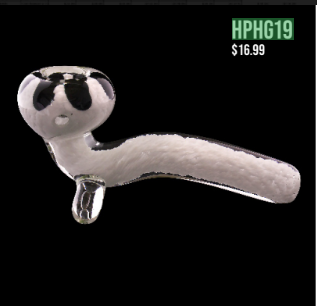 White Fritted Sherlock with Black 'Daisy' Fritted Bowl