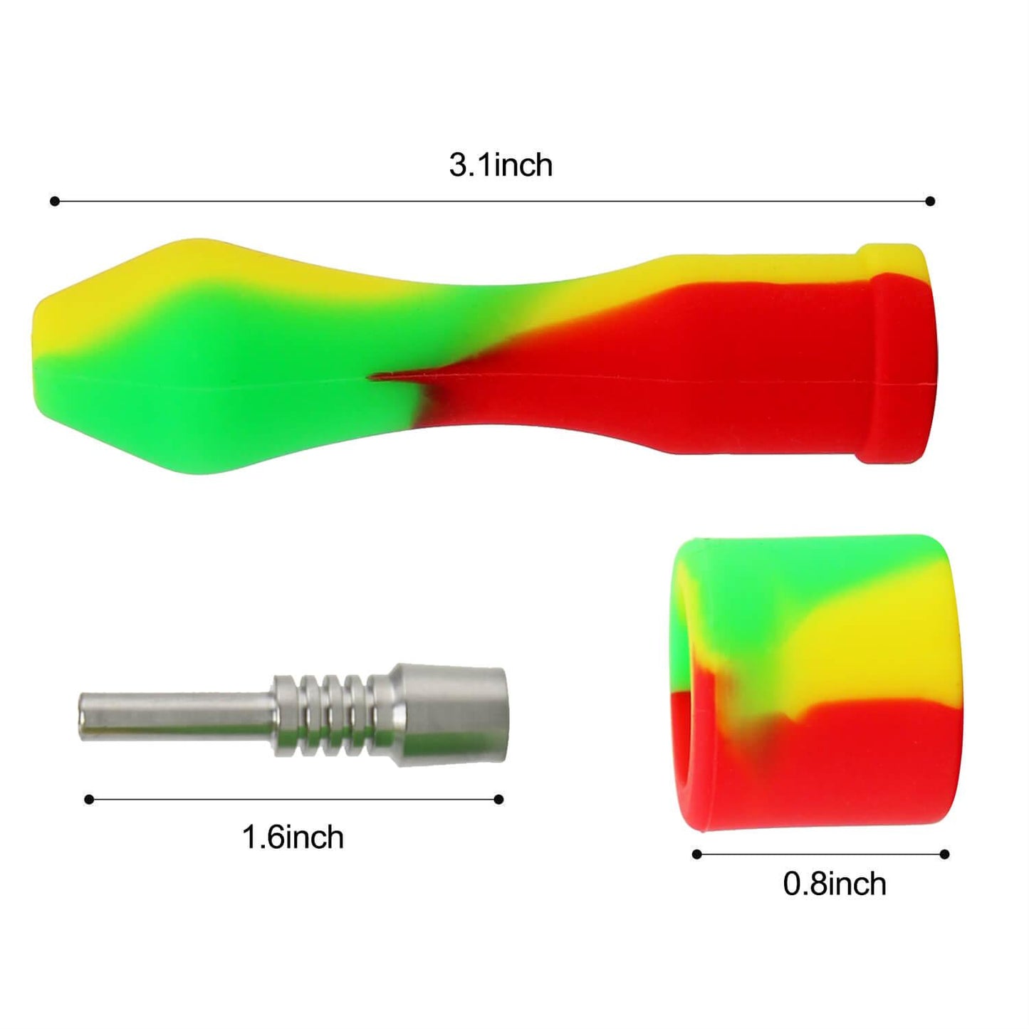 Mini Dab Straw with Cap 4.5"