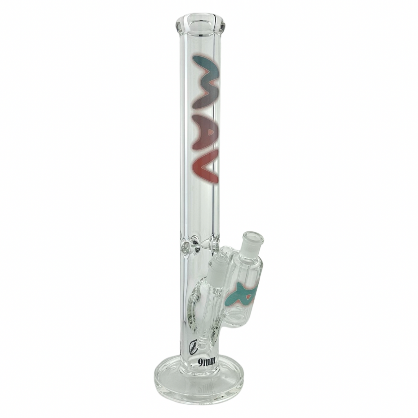 18" x 9mm Vice Slab straight Bong + Ash Catcher Combo