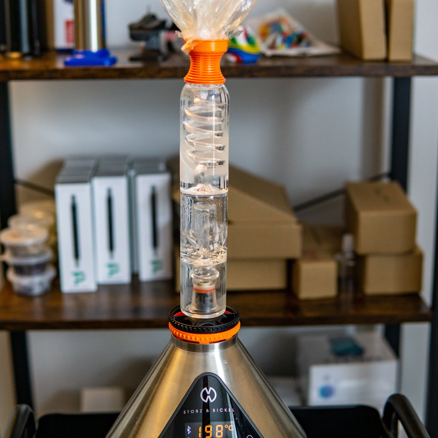 The Glacier Tube - Freeze Coil and Water Bubbler Attachment for the Volcano Hybrid